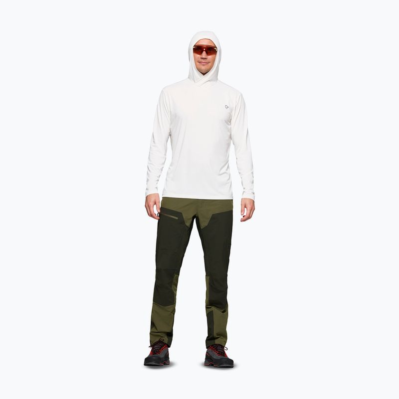 Férfi trekking pulóver NORRONA Femund Tech Hood snow white 2