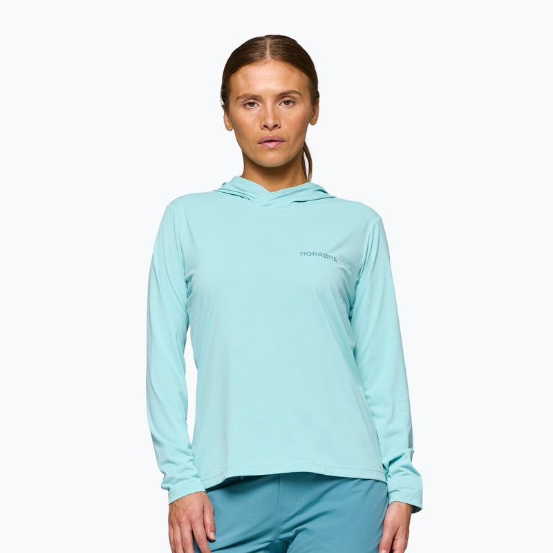 Női túrafelső NORRONA Femund Tech Hood aqua haze