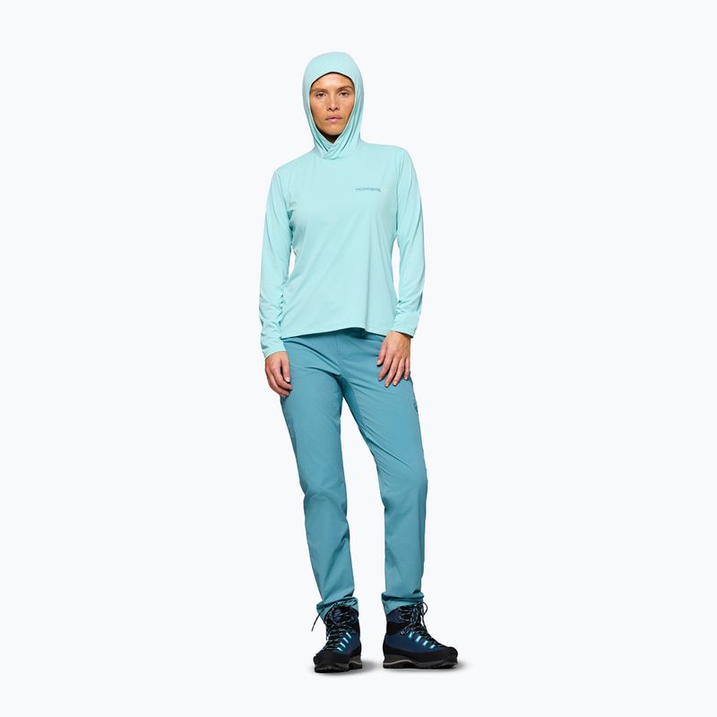 Női túrafelső NORRONA Femund Tech Hood aqua haze 2