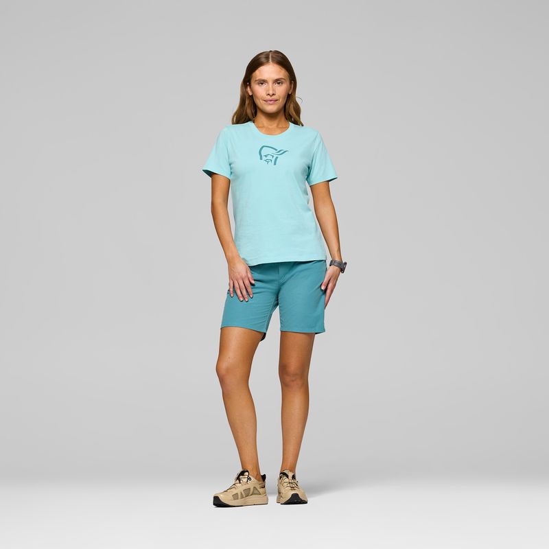 Női póló NORRONA Cotton Viking aqua haze 2