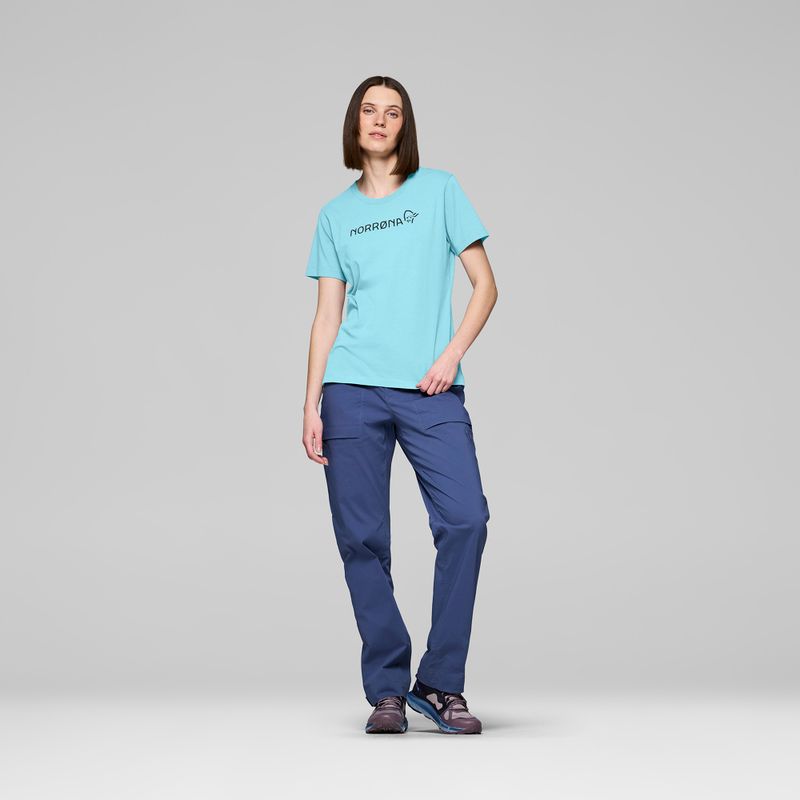 Női póló NORRONA Cotton Norrøna Viking aqua haze 2