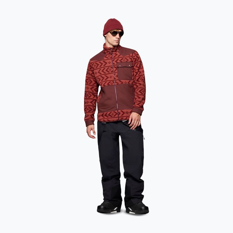 Férfi polár pulóver Norrona Tamok Warm3 cowhide/port 2