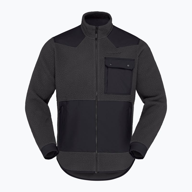 Férfi polár pulóver Norrona Tamok Warm3 phantom/caviar black 5