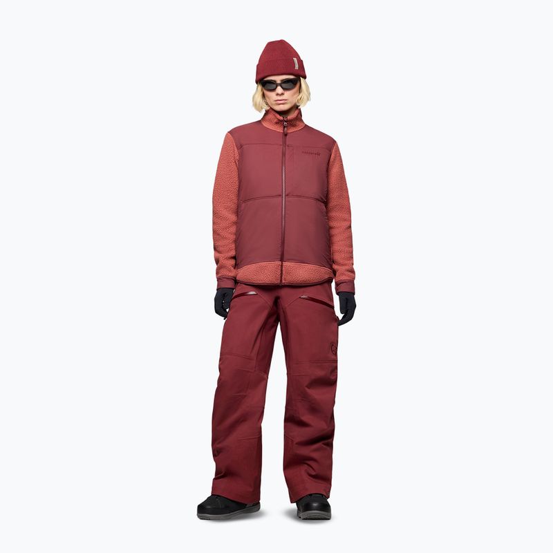 Férfi polár pulóver Norrona Tamok Warm3 cowhide/port 2