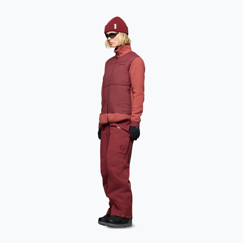 Férfi polár pulóver Norrona Tamok Warm3 cowhide/port 4