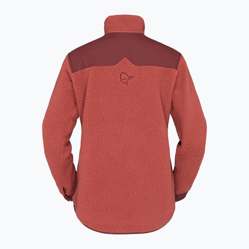 Férfi polár pulóver Norrona Tamok Warm3 cowhide/port 6