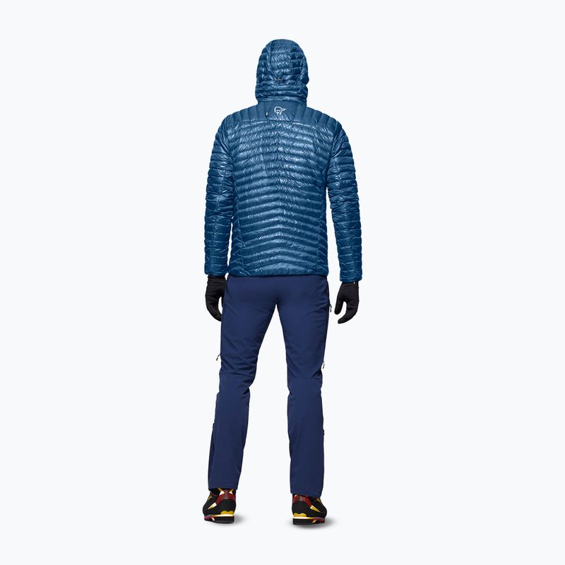 Férfi pehelykabát Norrona Trollveggen Down800 Super Light Hood dark blue 2