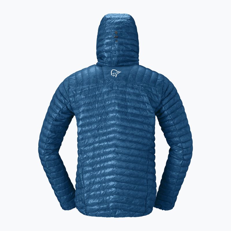 Férfi pehelykabát Norrona Trollveggen Down800 Super Light Hood dark blue 6