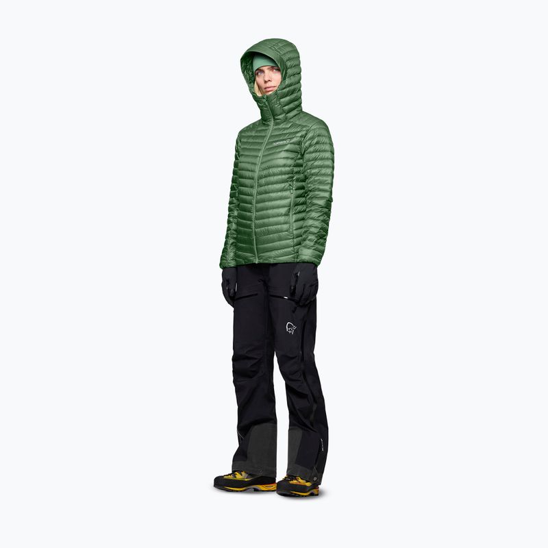 Női pehelykabát Norrona Trollveggen Down800 Super Light Hood Dark Ivy 4