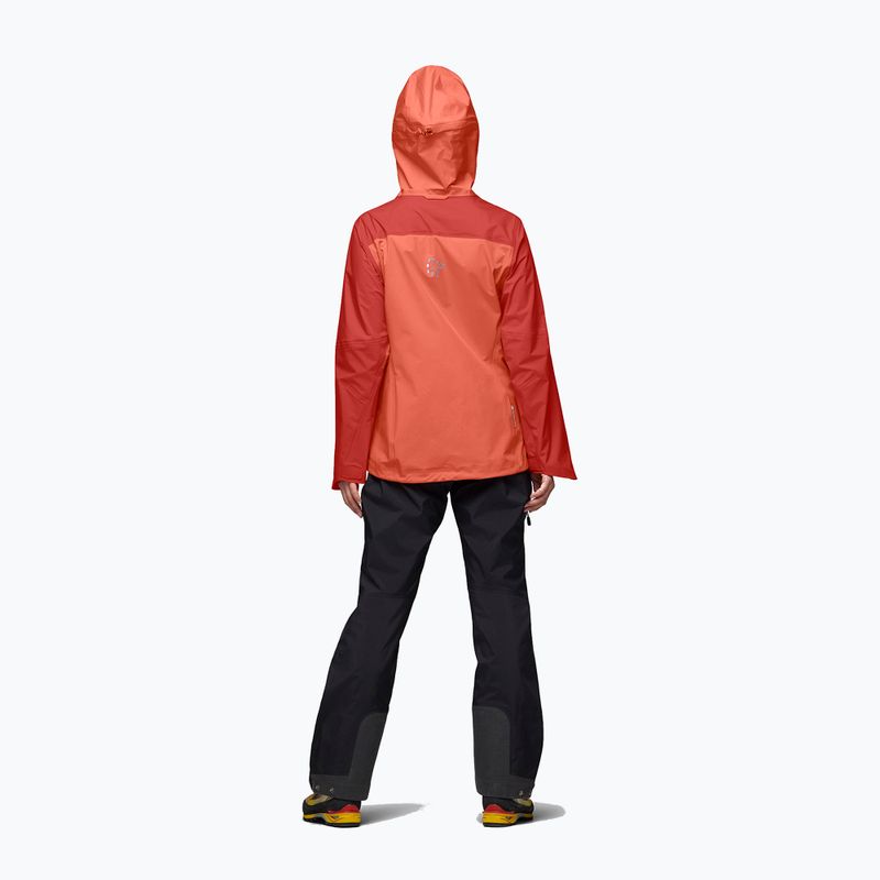 Női esőkabát NORRONA Falketind Gore-Tex deep sea coral/baked apple 3