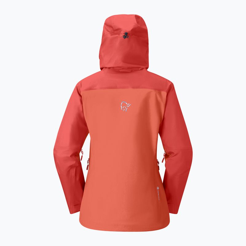 Női esőkabát NORRONA Falketind Gore-Tex deep sea coral/baked apple 6