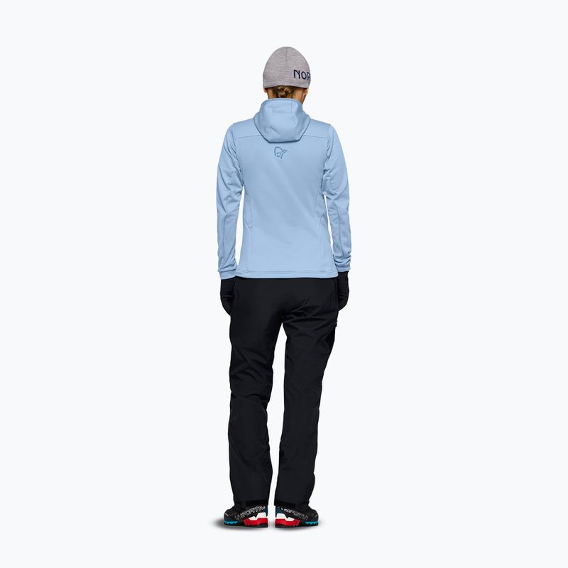 Női túra pulóver NORRONA Falketind Warm2 Stretch Hood cashmere blue/allure 3