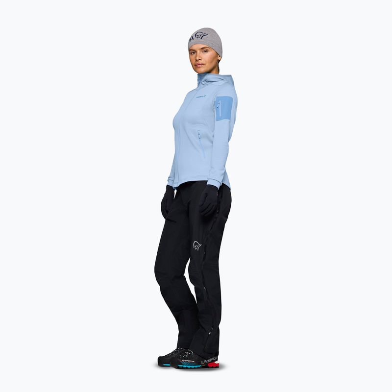 Női túra pulóver NORRONA Falketind Warm2 Stretch Hood cashmere blue/allure 4
