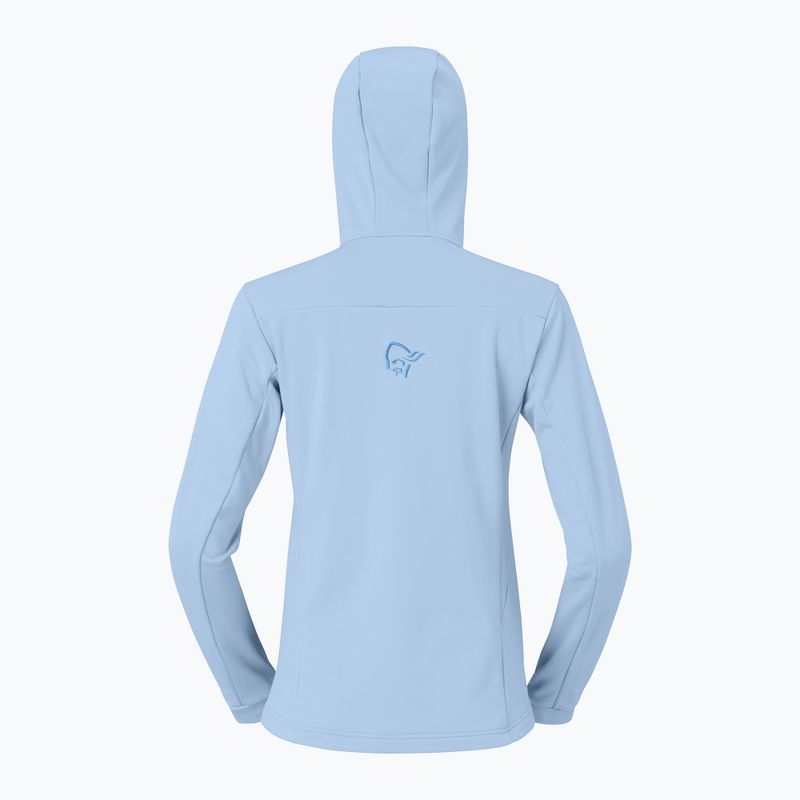 Női túra pulóver NORRONA Falketind Warm2 Stretch Hood cashmere blue/allure 6