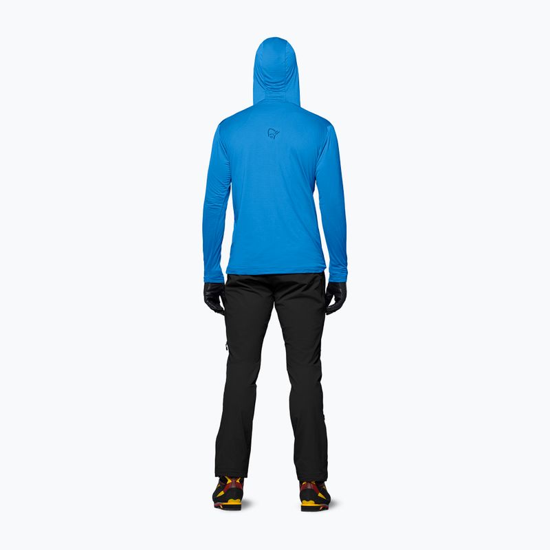 Férfi trekking pulóver NORRONA Falketind Warm1 Hood brilliant blue/dark blue 3