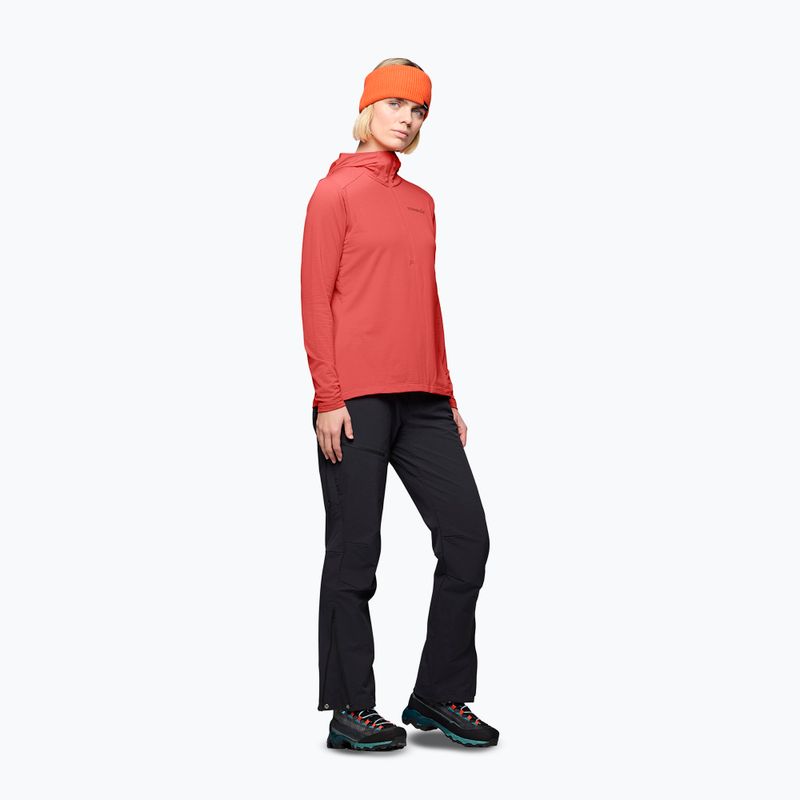 Női túra pulóver NORRONA Falketind Warm1 Hood deep sea coral/baked apple 4