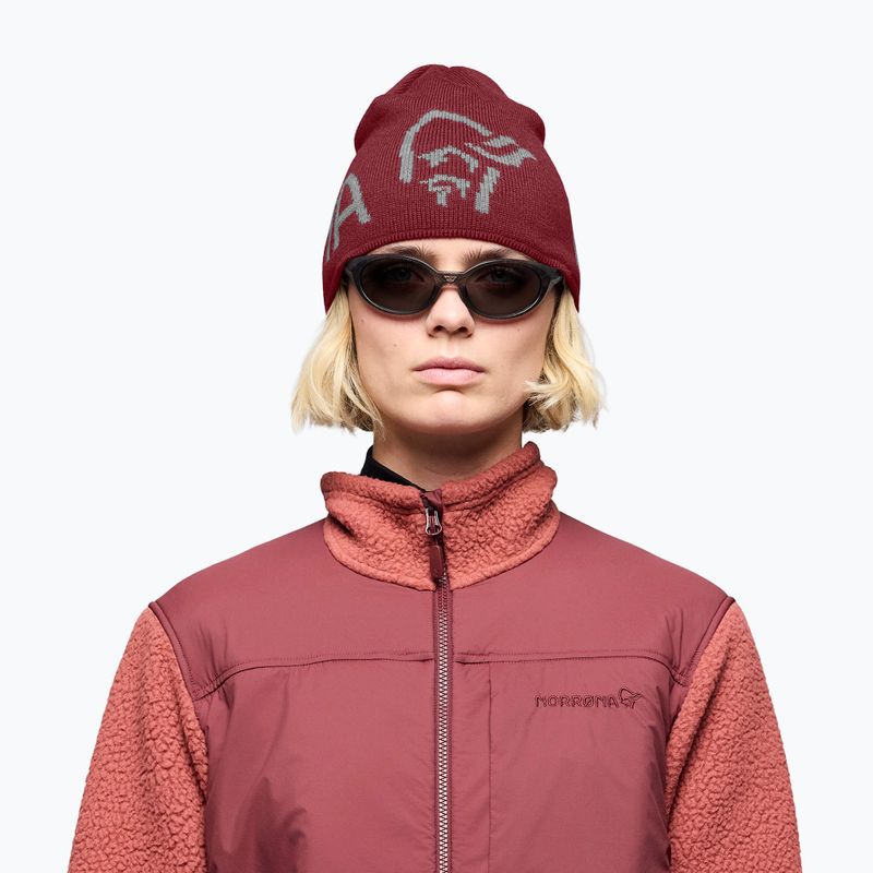 Téli sapka NORRONA MerinoUll Logo Beanie port 2
