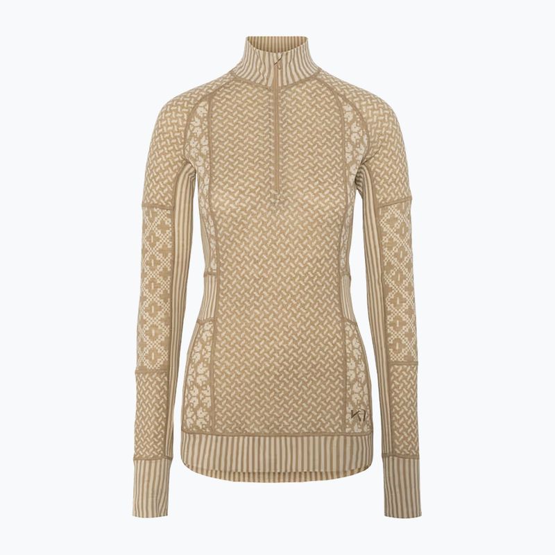 Női Termoaktiv pulóver KARI TRAA Smekker Half Zip mocha 3