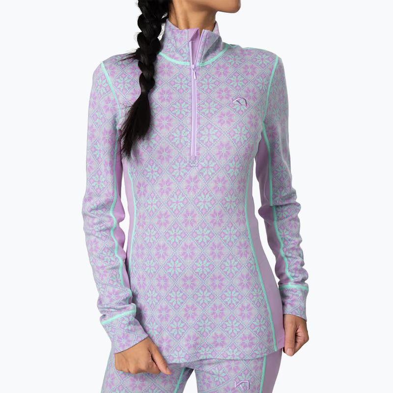 Női Termoaktiv pulóver KARI TRAA Rose Half Zip lily 4