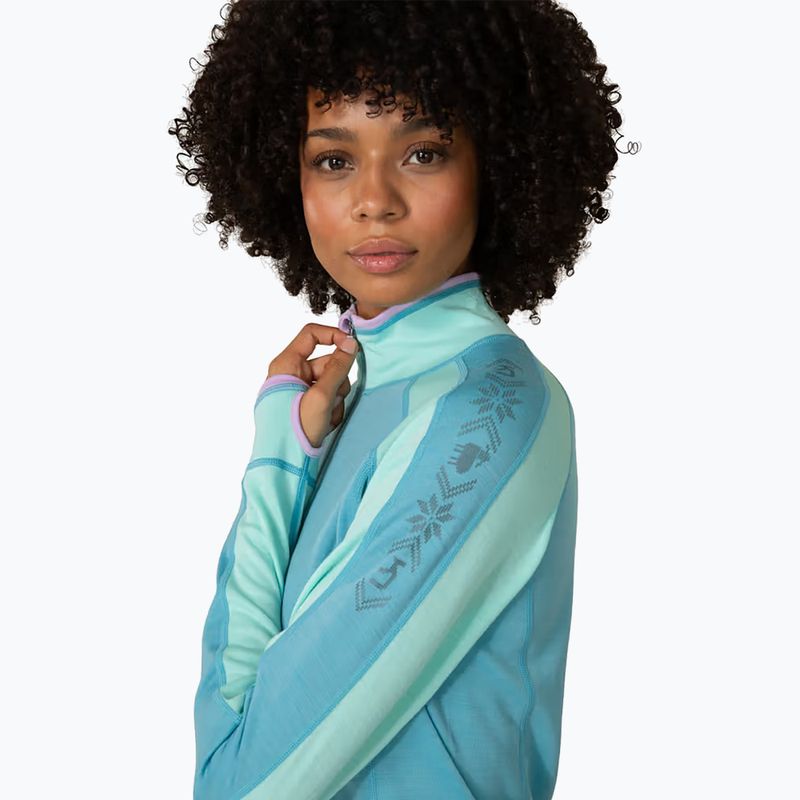 Női Termoaktiv pulóver KARI TRAA Mila Half Zip blue lagoon 4