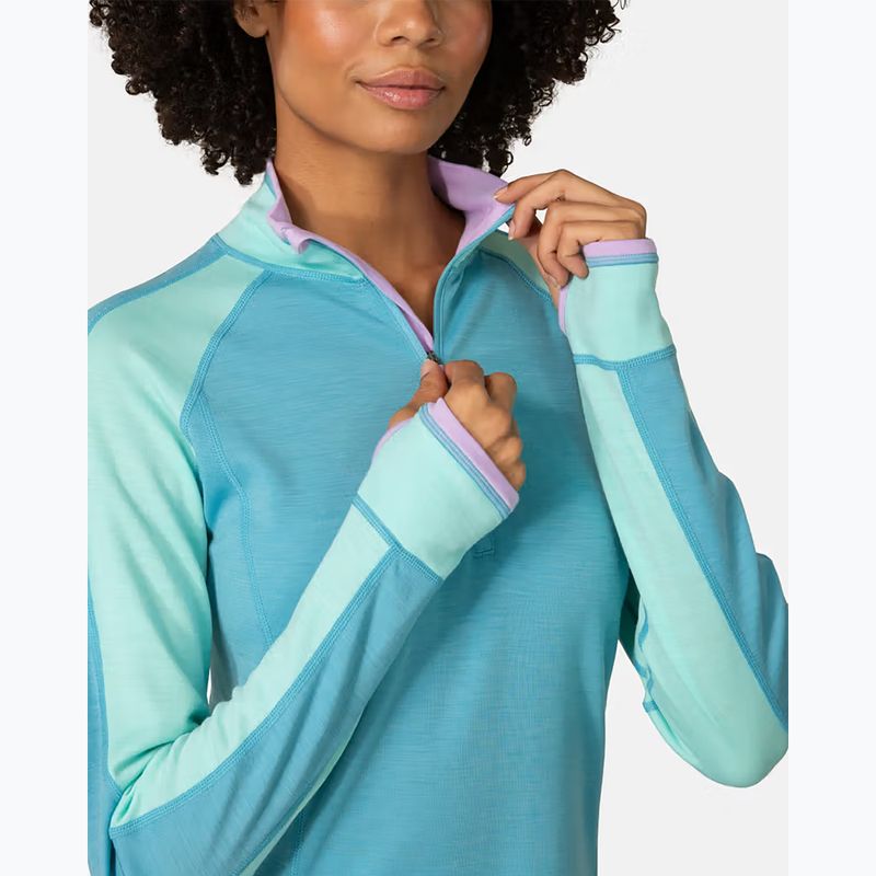 Női Termoaktiv pulóver KARI TRAA Mila Half Zip blue lagoon 5