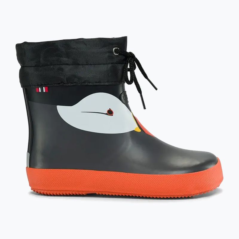 Gyermek gumicsizma Viking Footwear Alv Barefoot Mancsnyom fekete 8
