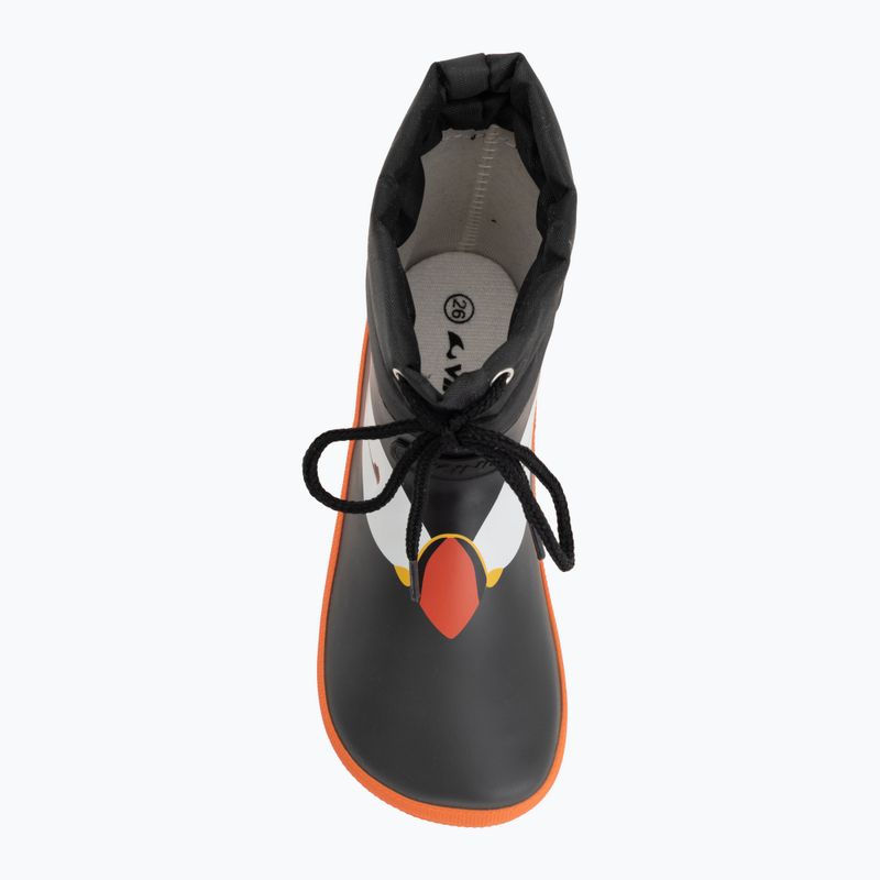 Gyermek gumicsizma Viking Footwear Alv Barefoot Mancsnyom fekete 5