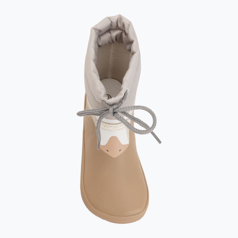 Gyermek gumicsizma Viking Footwear Alv Barefoot Mancsnyom bézs 5