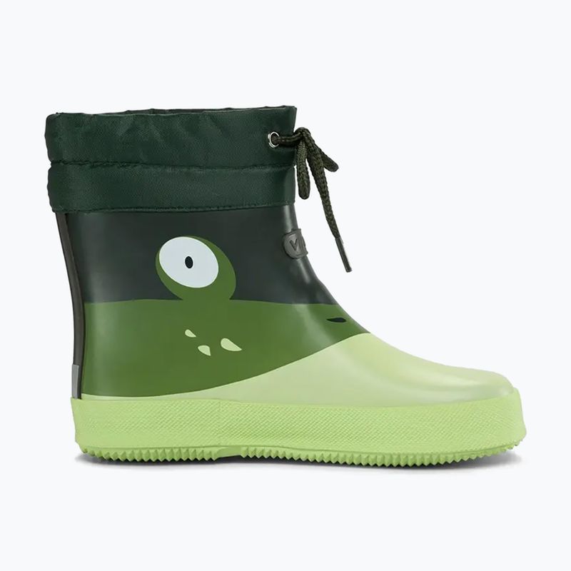 Gyermek gumicsizma Viking Footwear Alv Barefoot Mancsnyom világoszöld/zöld 9