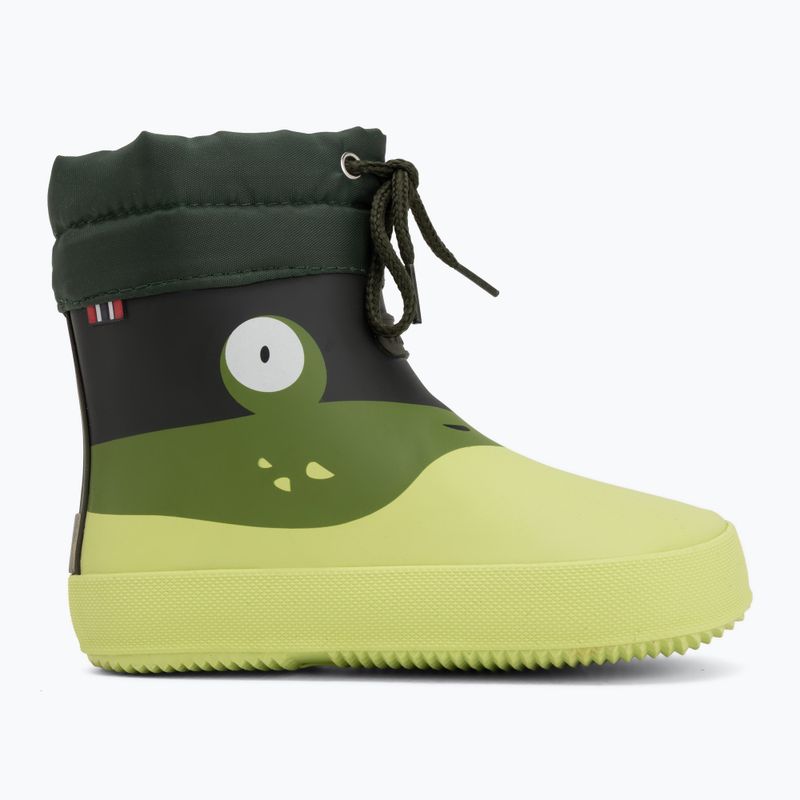Gyermek gumicsizma Viking Footwear Alv Barefoot Mancsnyom világoszöld/zöld 2