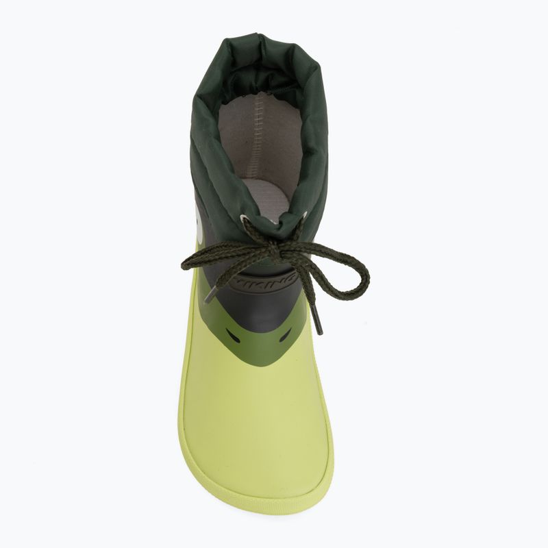Gyermek gumicsizma Viking Footwear Alv Barefoot Mancsnyom világoszöld/zöld 5