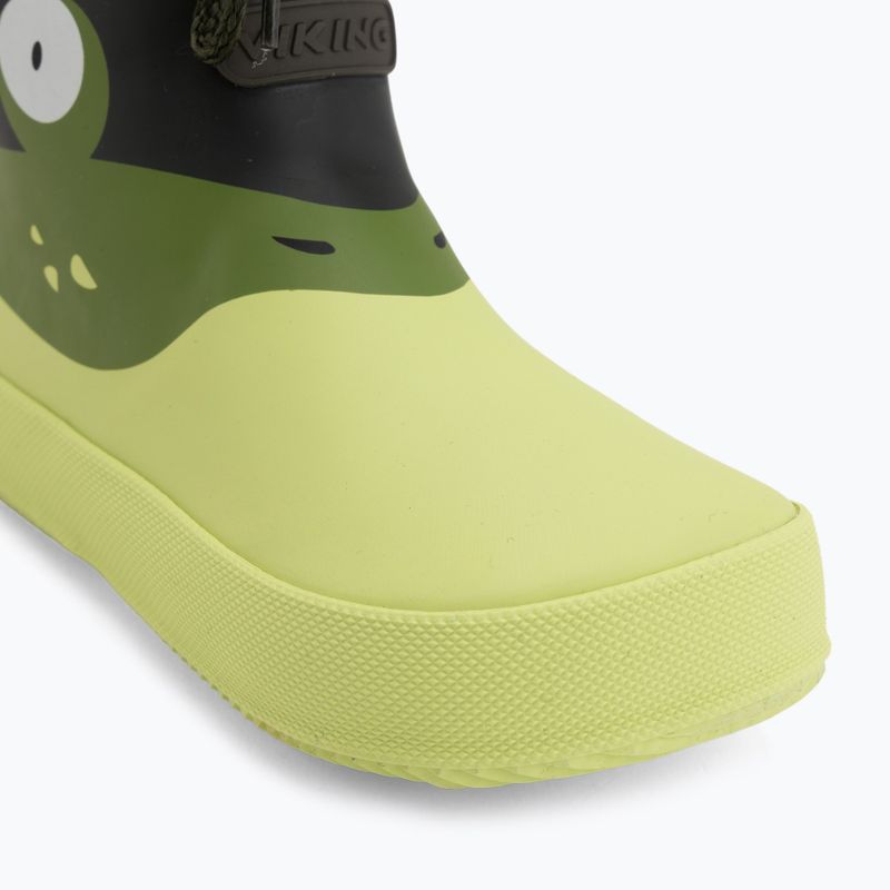 Gyermek gumicsizma Viking Footwear Alv Barefoot Mancsnyom világoszöld/zöld 7
