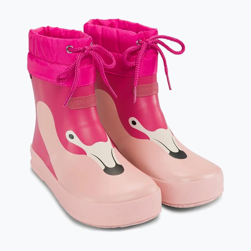 Viking Footwear Alv Barefoot gyerek gumicsizma Mancsnyom világos rózsaszín/magenta 10