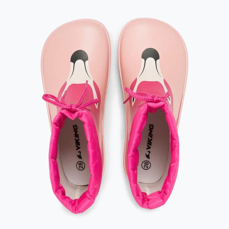 Viking Footwear Alv Barefoot gyerek gumicsizma Mancsnyom világos rózsaszín/magenta 12