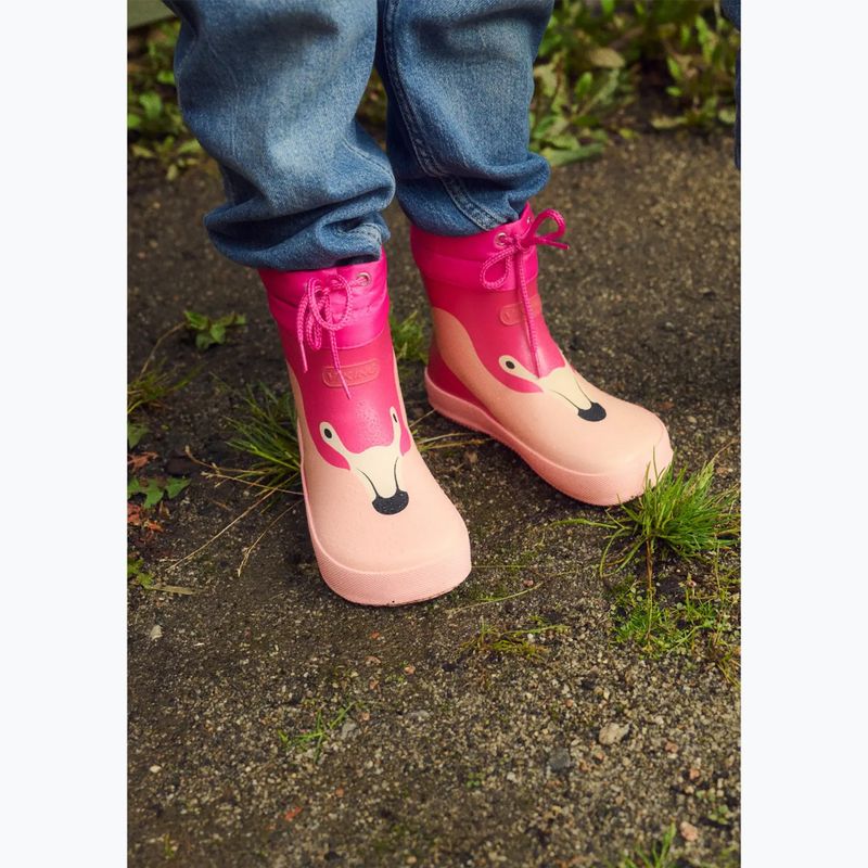 Viking Footwear Alv Barefoot gyerek gumicsizma Mancsnyom világos rózsaszín/magenta 14