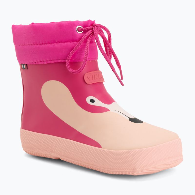 Gyerek gumicsizma Viking Alv Barefoot Paw Print light pink/magenta