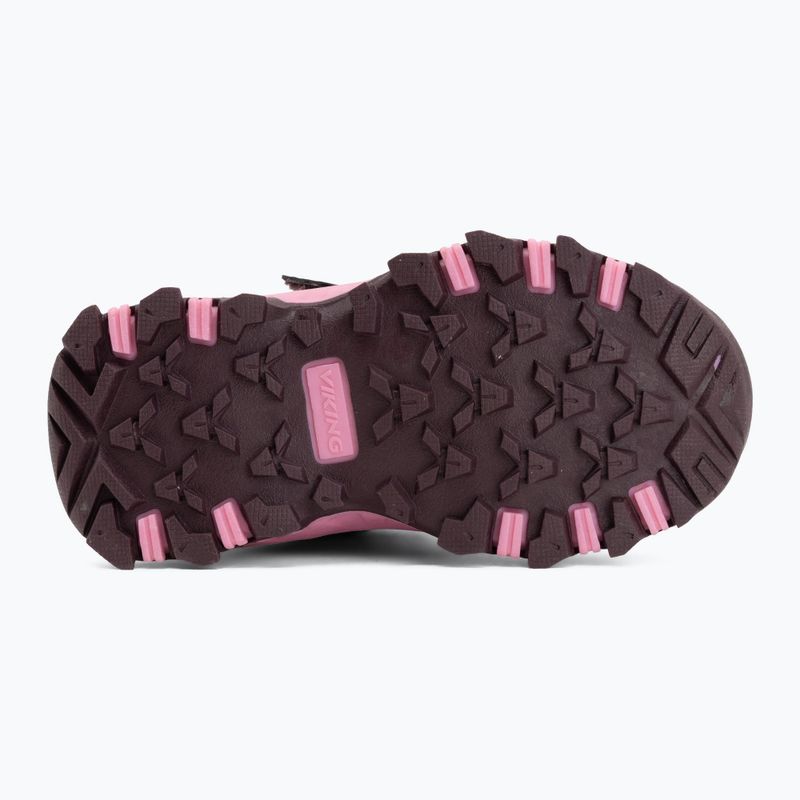 Gyermekcipő Viking Footwear Track Mid 2V vízálló szilva/többszínű 4