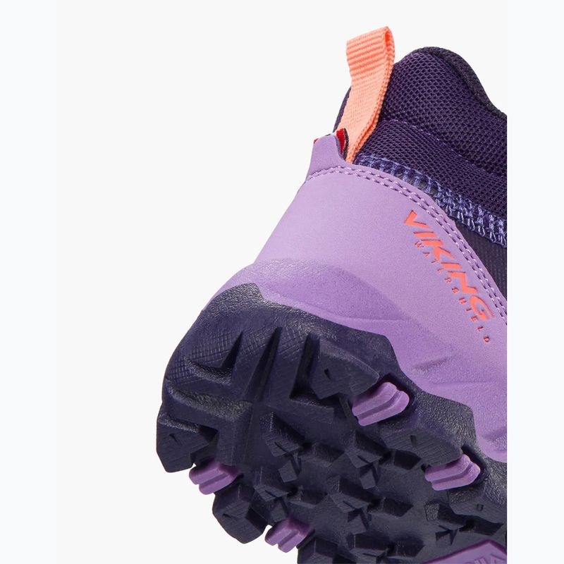 Gyermekcipő Viking Track Mid 2V Waterproof plum/multi 6