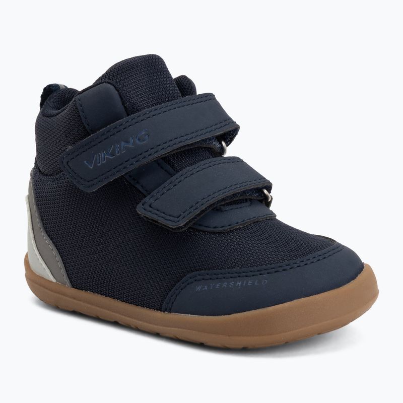 Gyerek barefoot cipők Viking Alv Barefoot Mid 2V Waterproof navy
