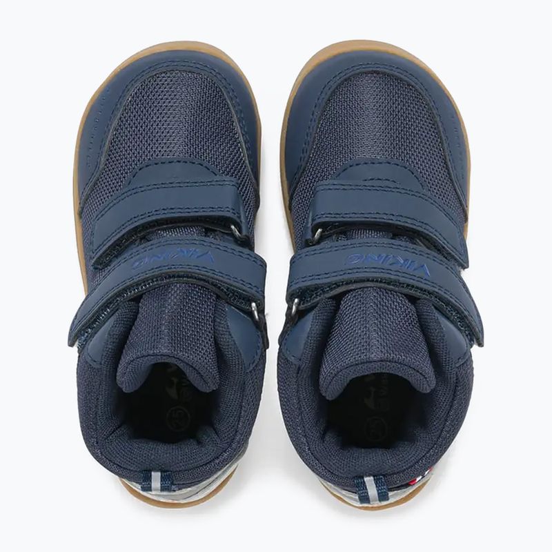 Gyermek barefoot cipő Viking Footwear Alv Barefoot Mid 2V vízálló tengerészkék 13