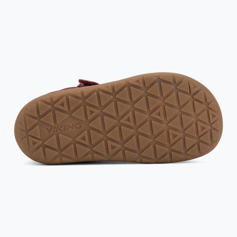 Gyerek barefoot cipők Viking Alv Barefoot Mid 2V Waterproof burgundy 3