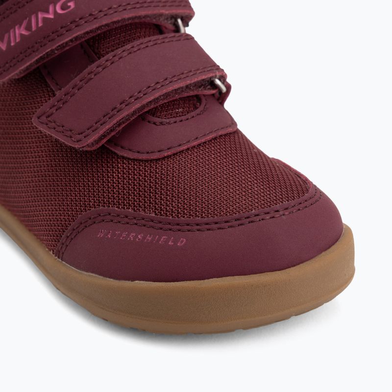 Gyerek barefoot cipők Viking Alv Barefoot Mid 2V Waterproof burgundy 6