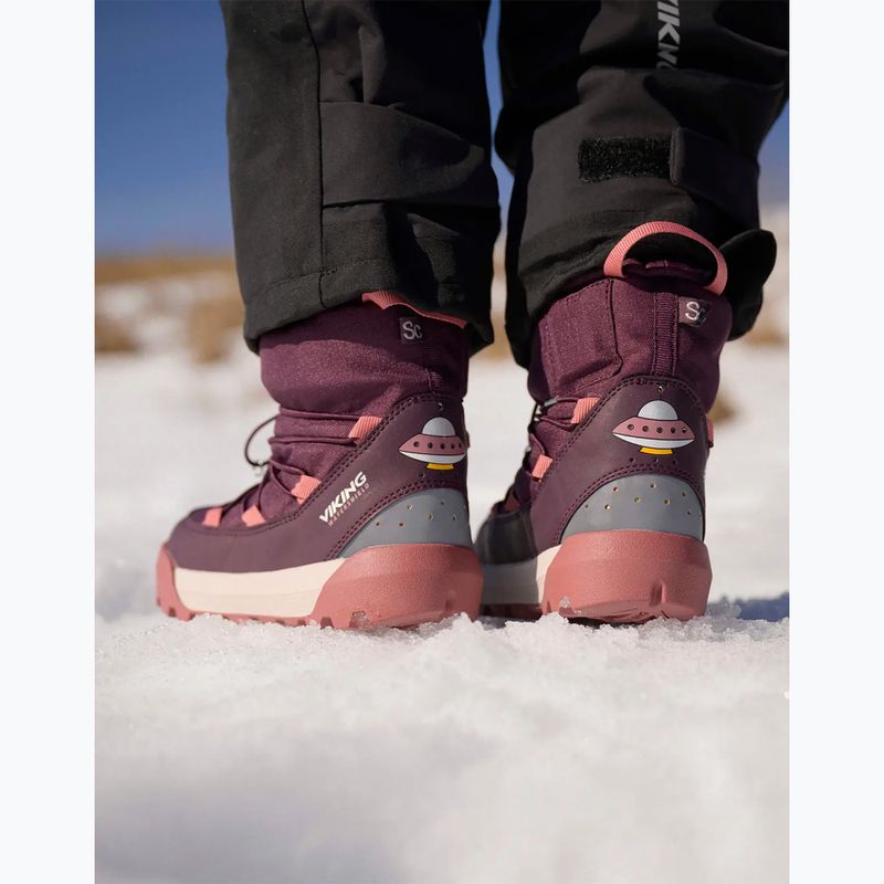 Gyerek hótaposó Viking Footwear Spaceship Warm SC Waterproof plum/pink 9