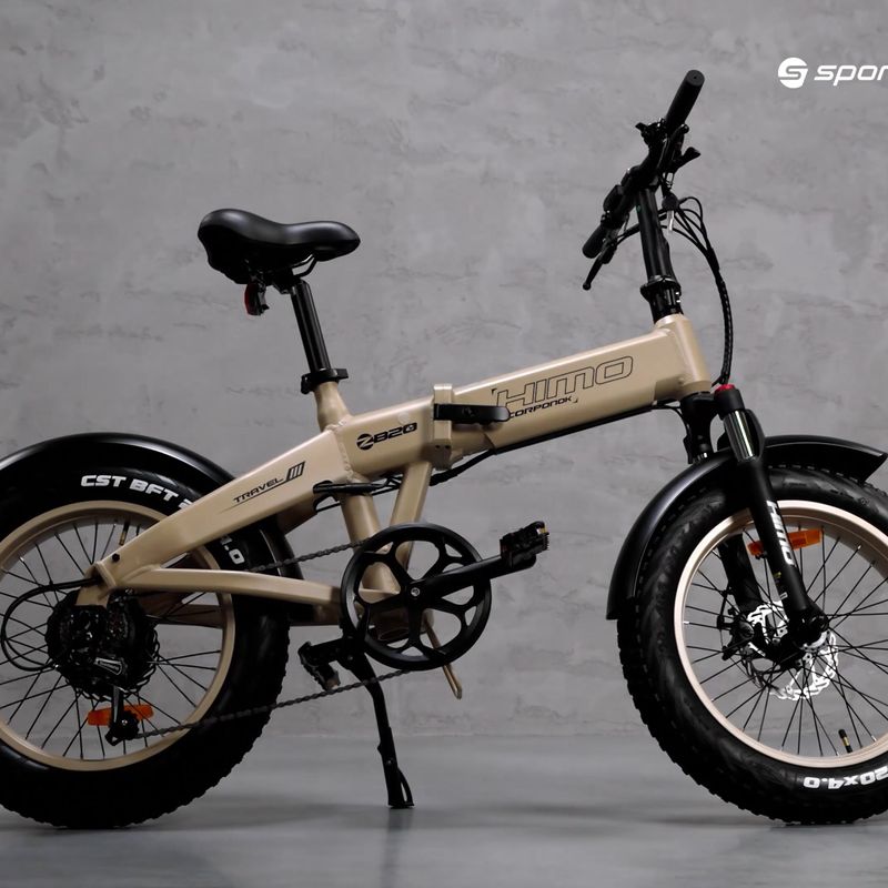 HIMO ZB20 Max elektromos kerékpár bézs színben 17