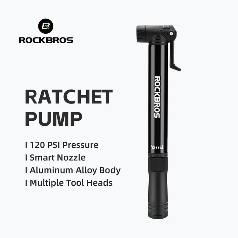 Rockbros kerékpárpumpa 42320010 120psi fekete 2