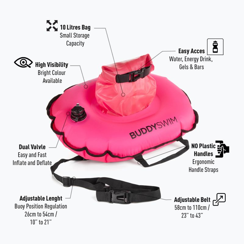 Mentőbója BuddySwim Hydrastation 10 l pink 3