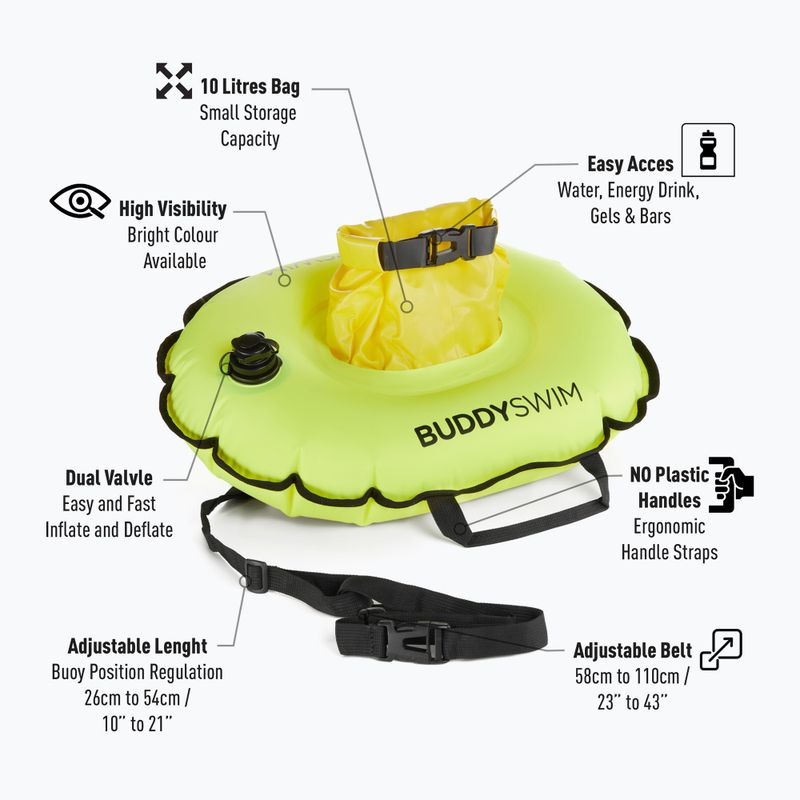 Mentőbója BuddySwim Hydrastation 10 l yellow 3