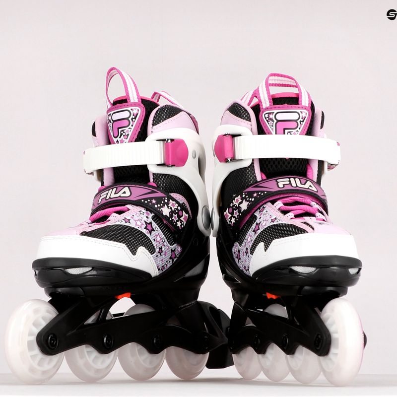 Gyermek görkorcsolya FILA J-One G black/white/pink 13