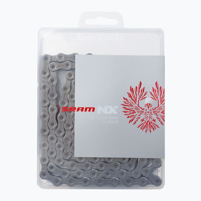 SRAM CN NX Eagle PWR kerékpár lánc szürke 00.2518.031.011