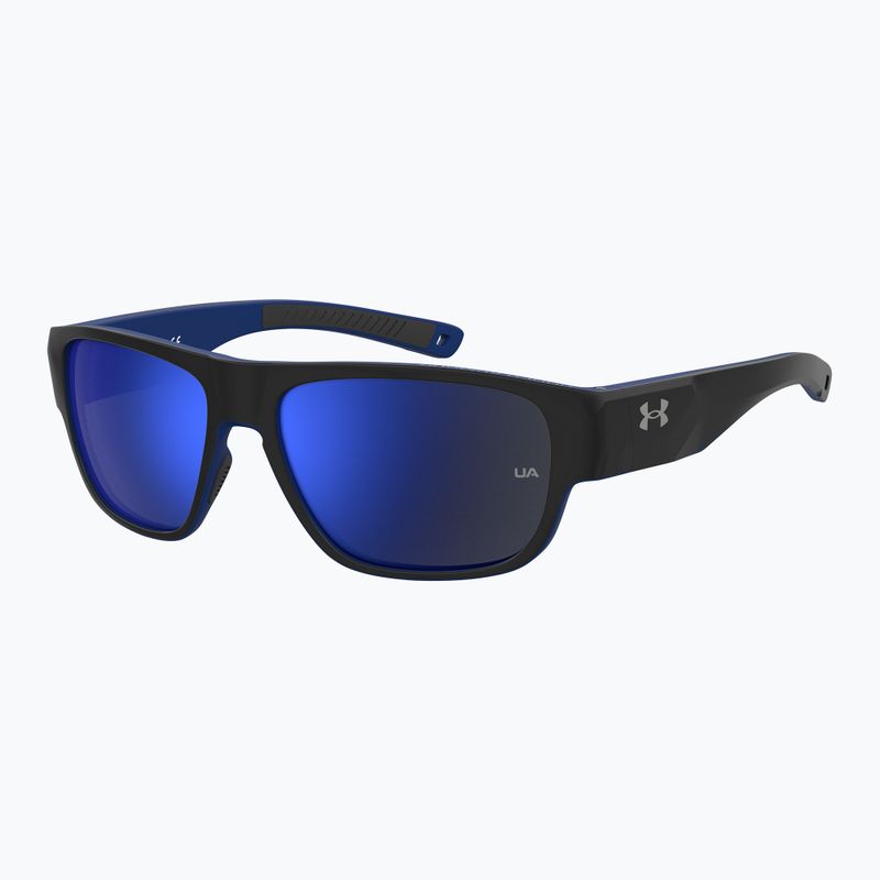 Férfi Under Armour Scorcher matt fekete kék/kék égszínkék tükrös napszemüveg 2
